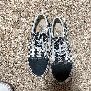 Vans black checker old school